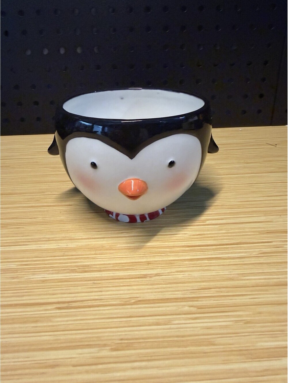 Hallmark Colorful Ceramic Penguin Shaped mug Treats Soup Bowl Candy Dish